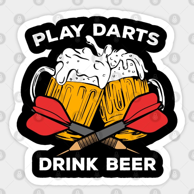 Darts and Beer Club Friends Team Players Gift Sticker by MrTeee